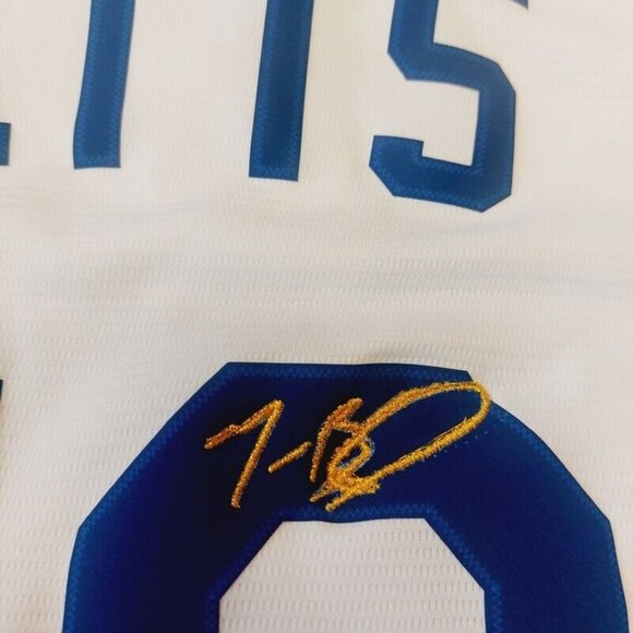 Nike Los Angeles Dodgers Full Button Jersey Mens Size M Mookie Betts #50 White - Picture 6 of 9